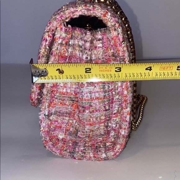 Pink Tweed Crossbody Bag - Picture 13 of 16
